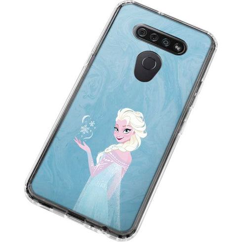 Disney Frozen Ice Blue Elsa Art LG K51/Q51 Clear Case
