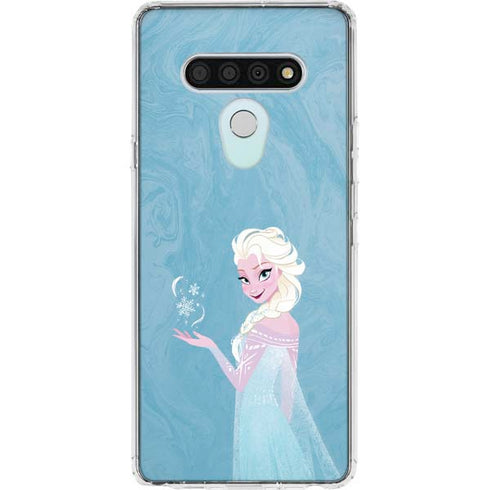 Disney Frozen Ice Blue Elsa Art LG Stylo 6 Clear Case