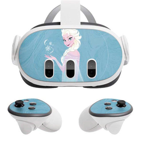 Disney Frozen Ice Blue Elsa Art Meta Quest 3 Skin