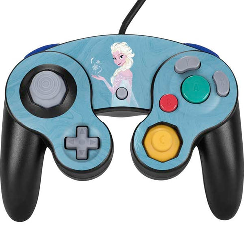 Disney Frozen Ice Blue Elsa Art Nintendo GameCube Controller Skin