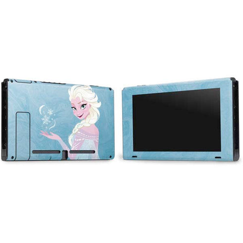 Disney Frozen Ice Blue Elsa Art Nintendo Switch Bundle Skin