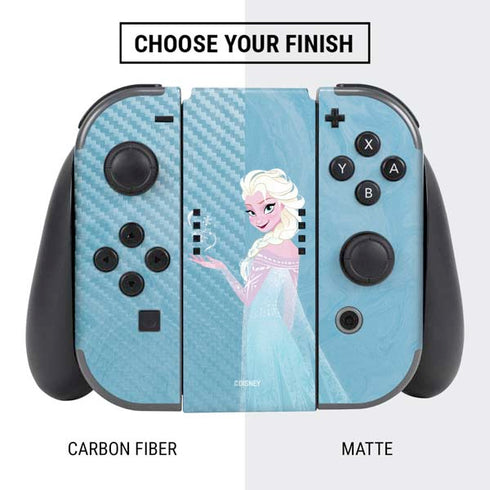 Disney Frozen Ice Blue Elsa Art Nintendo Switch Bundle Skin