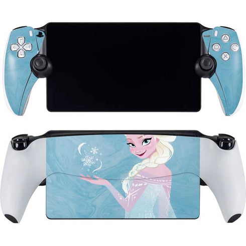 Disney Frozen Ice Blue Elsa Art PlayStation Portal Remote Player Skin