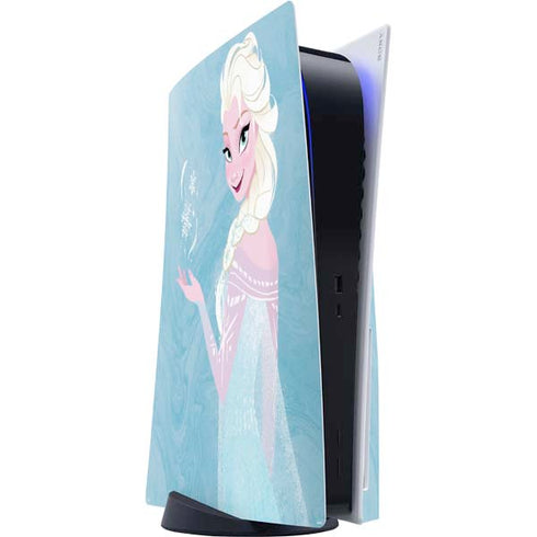 Disney Frozen Ice Blue Elsa Art PS5 Console Skin