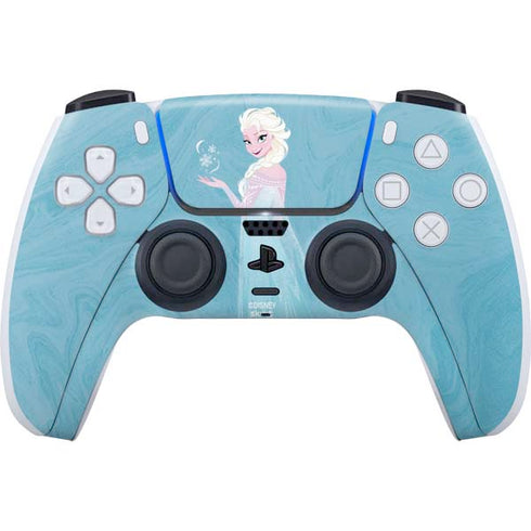 Disney Frozen Ice Blue Elsa Art PS5 Controller Skin
