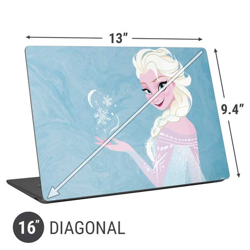 Disney Frozen Ice Blue Elsa Art Universal Laptop 16in (13 x 9.4in) Skin