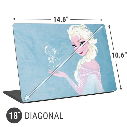 Disney Frozen Ice Blue Elsa Art Universal Laptop 18in (14.6 x 10.6in) Skin