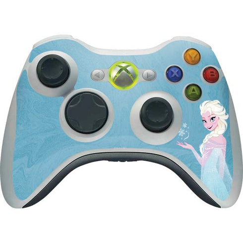 Disney Frozen Ice Blue Elsa Art Xbox 360 Wireless Controller Skin
