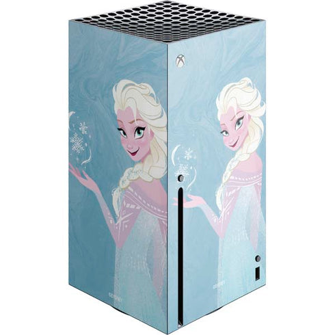 Disney Frozen Ice Blue Elsa Art Xbox Series X Console Skin