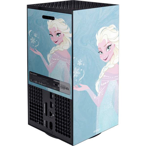 Disney Frozen Ice Blue Elsa Art Xbox Series X Console Skin