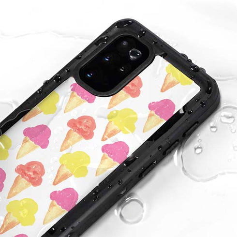 Bouffants and Broken Hearts Ice Cream Galaxy S20 Plus Waterproof Case