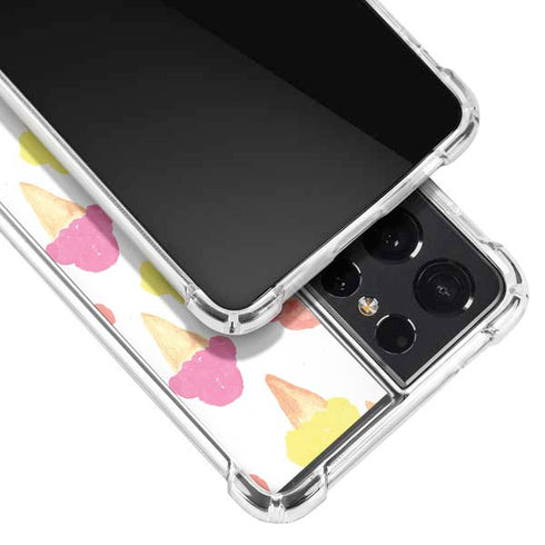 Bouffants and Broken Hearts Ice Cream Galaxy S21 Ultra 5G Clear Case