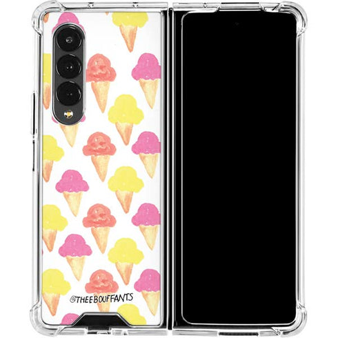 Bouffants and Broken Hearts Ice Cream Galaxy Z Fold4 5G Clear Case