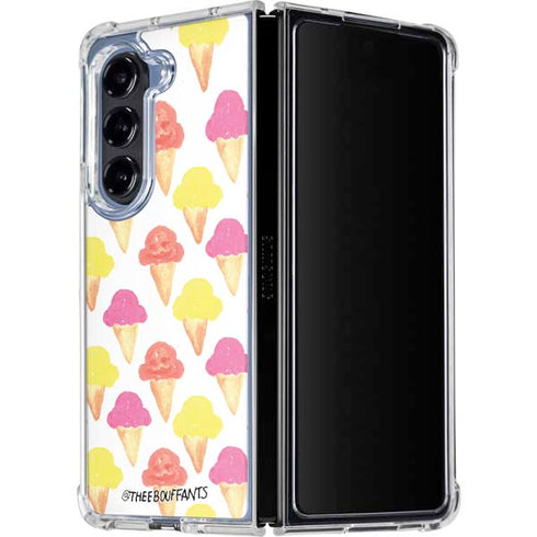 Bouffants and Broken Hearts Ice Cream Galaxy Z Fold5 5G Clear Case
