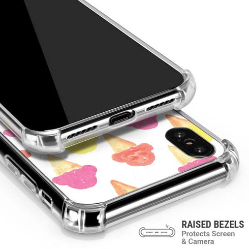 Bouffants and Broken Hearts Ice Cream iPhone XS Max Clear Case