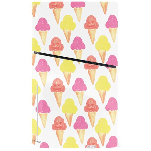 Bouffants and Broken Hearts Ice Cream PS5 Slim Disk Console Skin
