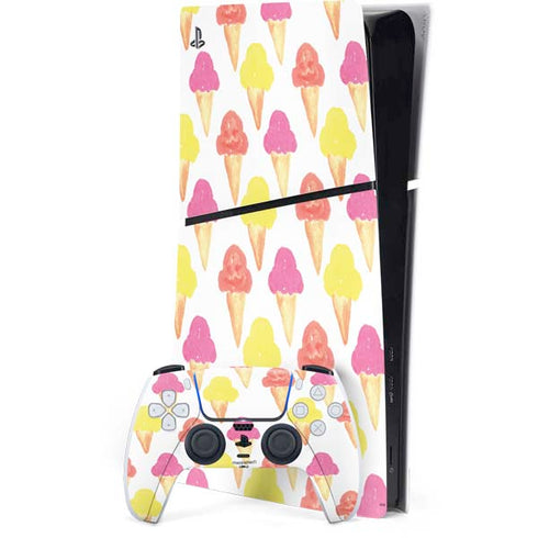 Bouffants and Broken Hearts Ice Cream PS5 Slim Digital Edition Bundle Skin