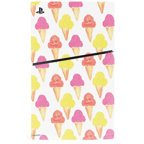 Bouffants and Broken Hearts Ice Cream PS5 Slim Digital Edition Console Skin