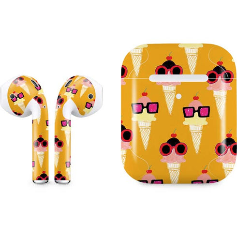 Bouffants and Broken Hearts Ice Cream with Shades Apple AirPods 2 Skin