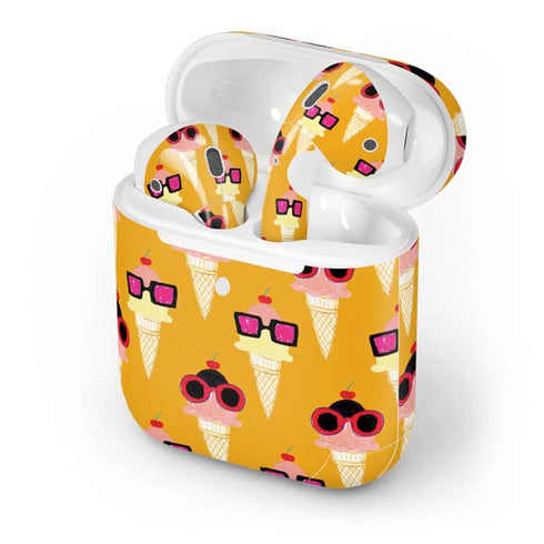 Bouffants and Broken Hearts Ice Cream with Shades Apple AirPods 2 Skin