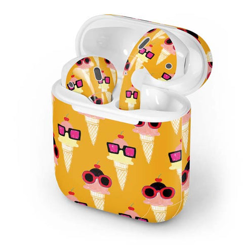 Bouffants and Broken Hearts Ice Cream with Shades Apple AirPods Skin