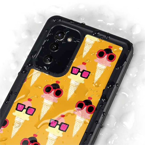 Bouffants and Broken Hearts Ice Cream with Shades Galaxy Note20 5G Waterproof Case