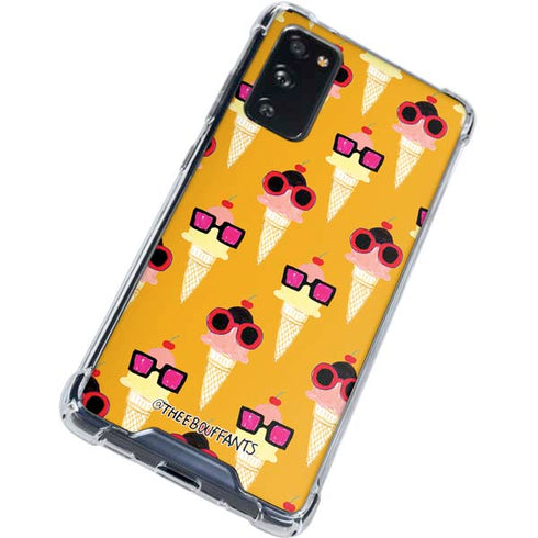 Bouffants and Broken Hearts Ice Cream with Shades Galaxy S20 FE Clear Case