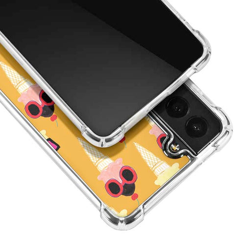 Bouffants and Broken Hearts Ice Cream with Shades Galaxy S21 FE Clear Case