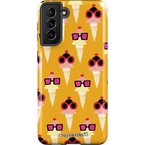 Bouffants and Broken Hearts Ice Cream with Shades Galaxy S21 FE Pro Case