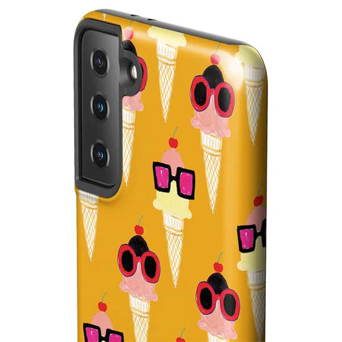 Bouffants and Broken Hearts Ice Cream with Shades Galaxy S21 FE Pro Case