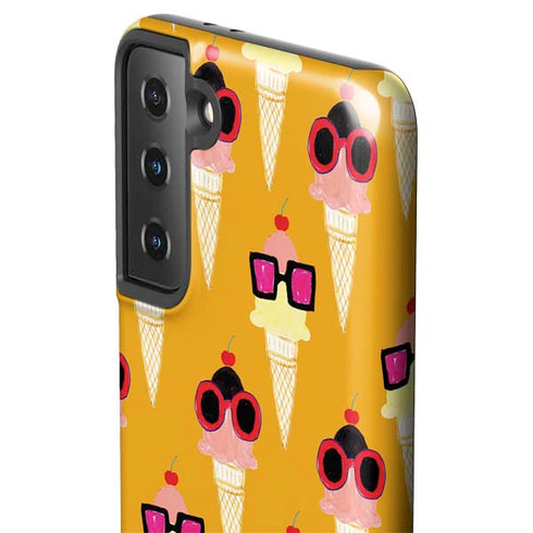 Bouffants and Broken Hearts Ice Cream with Shades Galaxy S21 Plus 5G Pro Case