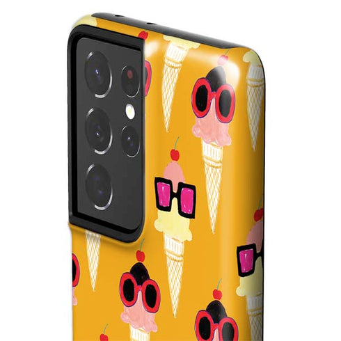 Bouffants and Broken Hearts Ice Cream with Shades Galaxy S21 Ultra 5G Pro Case