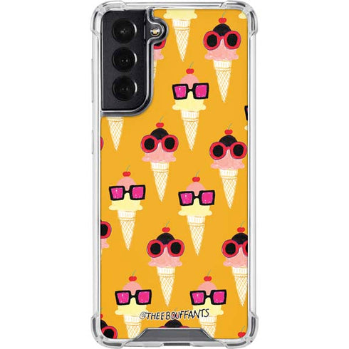 Bouffants and Broken Hearts Ice Cream with Shades Galaxy S22 Clear Case
