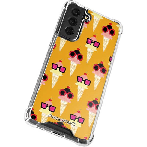 Bouffants and Broken Hearts Ice Cream with Shades Galaxy S22 Plus Clear Case