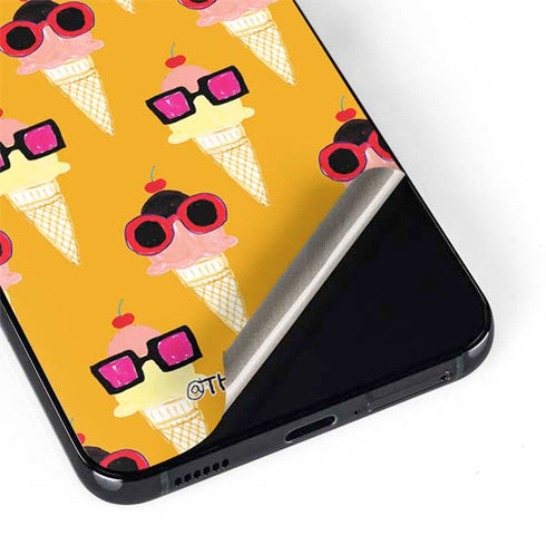 Bouffants and Broken Hearts Ice Cream with Shades Galaxy S22 Skin
