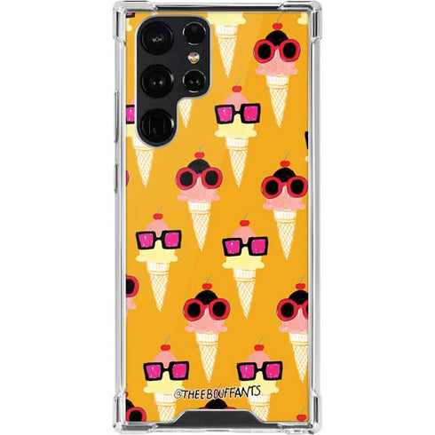 Bouffants and Broken Hearts Ice Cream with Shades Galaxy S22 Ultra Clear Case
