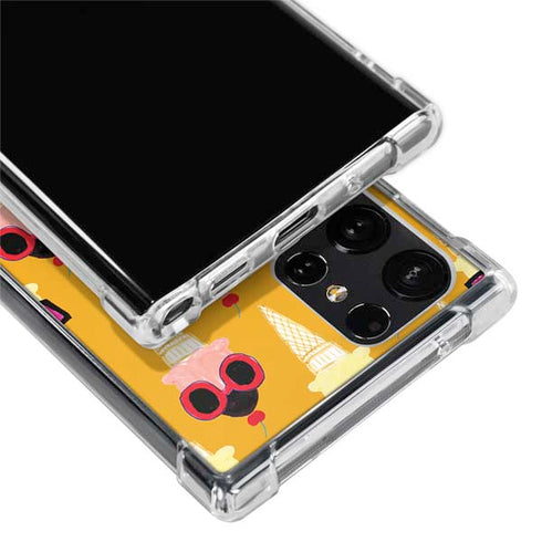 Bouffants and Broken Hearts Ice Cream with Shades Galaxy S22 Ultra Clear Case