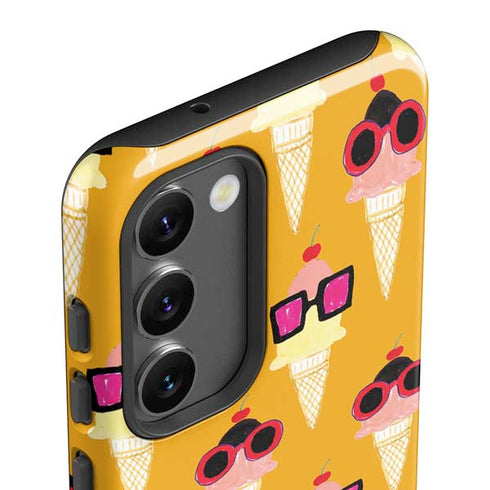 Bouffants and Broken Hearts Ice Cream with Shades Galaxy S23 Plus Pro Case