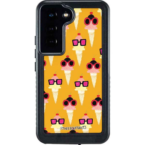 Bouffants and Broken Hearts Ice Cream with Shades Galaxy S23 Waterproof Case