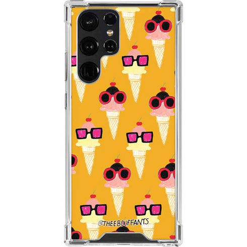 Bouffants and Broken Hearts Ice Cream with Shades Galaxy S24 Ultra Clear Case