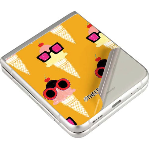 Bouffants and Broken Hearts Ice Cream with Shades Galaxy Z Flip3 5G Skin