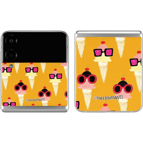 Bouffants and Broken Hearts Ice Cream with Shades Galaxy Z Flip4 5G Skin