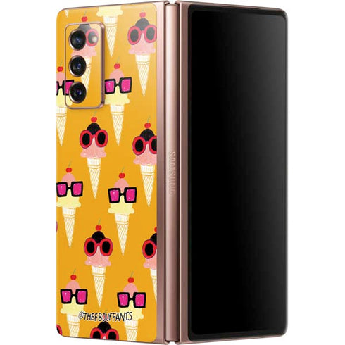 Bouffants and Broken Hearts Ice Cream with Shades Galaxy Z Fold2 5G Skin