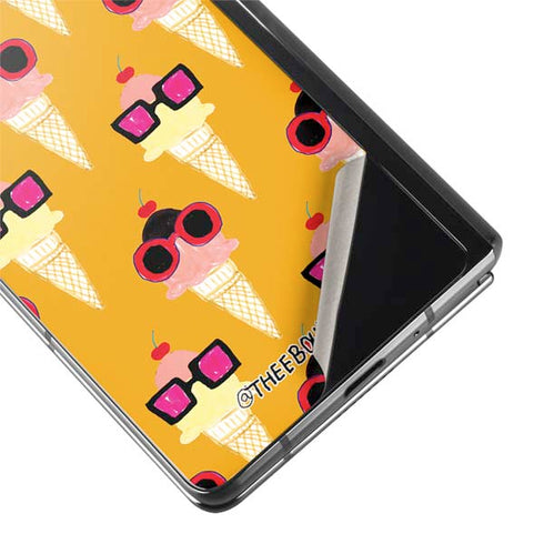 Bouffants and Broken Hearts Ice Cream with Shades Galaxy Z Fold2 5G Skin