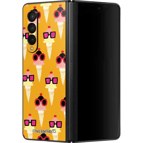 Bouffants and Broken Hearts Ice Cream with Shades Galaxy Z Fold3 5G Skin