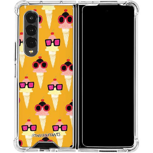 Bouffants and Broken Hearts Ice Cream with Shades Galaxy Z Fold4 5G Clear Case