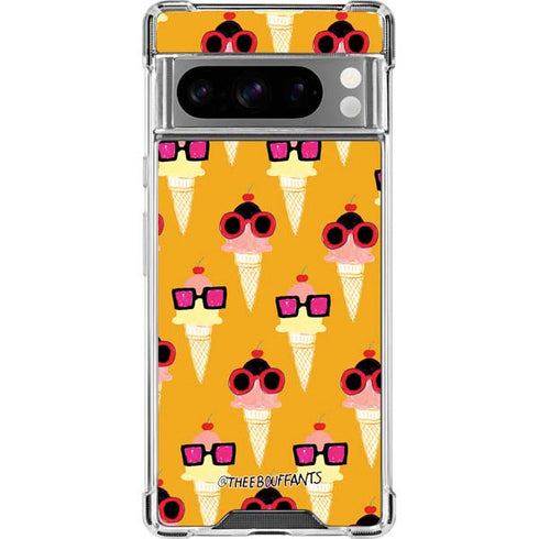 Bouffants and Broken Hearts Ice Cream with Shades Google Pixel 8 Pro Clear Case