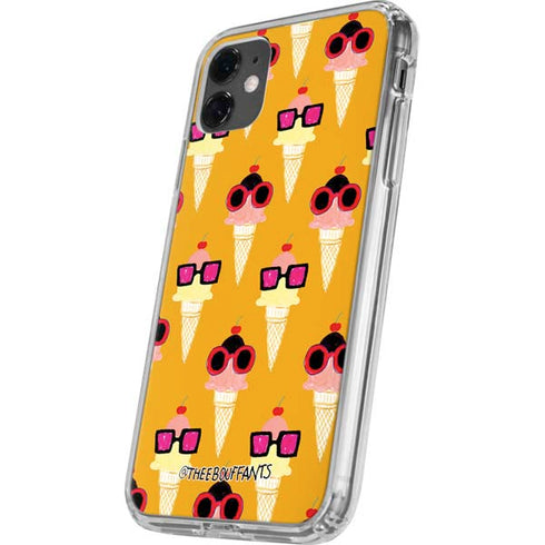 Bouffants and Broken Hearts Ice Cream with Shades iPhone 11 Clear Case