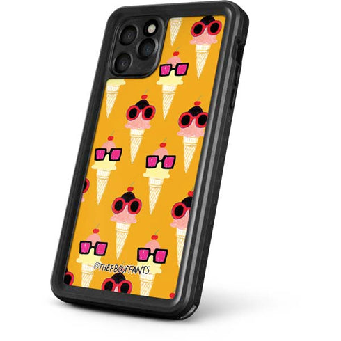 Bouffants and Broken Hearts Ice Cream with Shades iPhone 11 Pro Max Waterproof Case