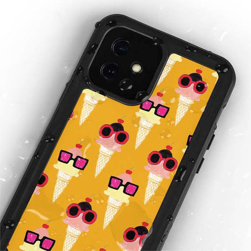 Bouffants and Broken Hearts Ice Cream with Shades iPhone 12 Mini Waterproof Case
